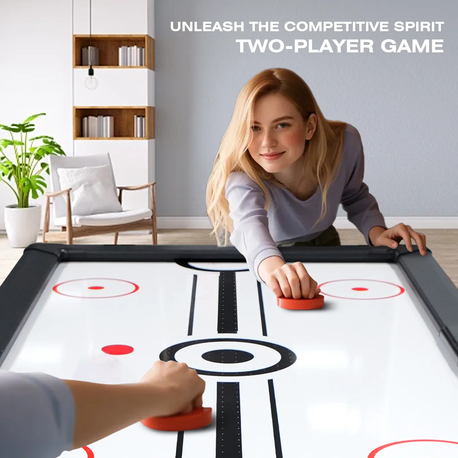 72" Indoor Air Hockey Table with LED Scoreboard