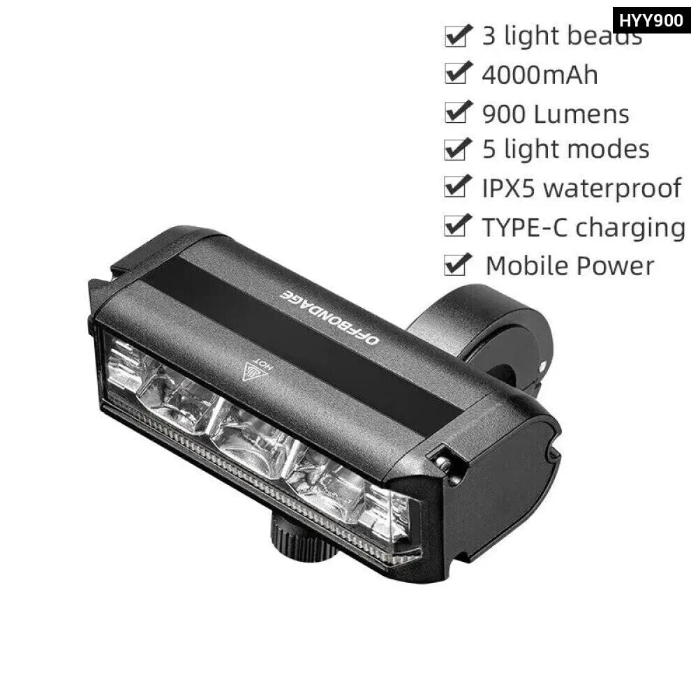 900lm Usb Waterproof and Rechargeable Bike Light
