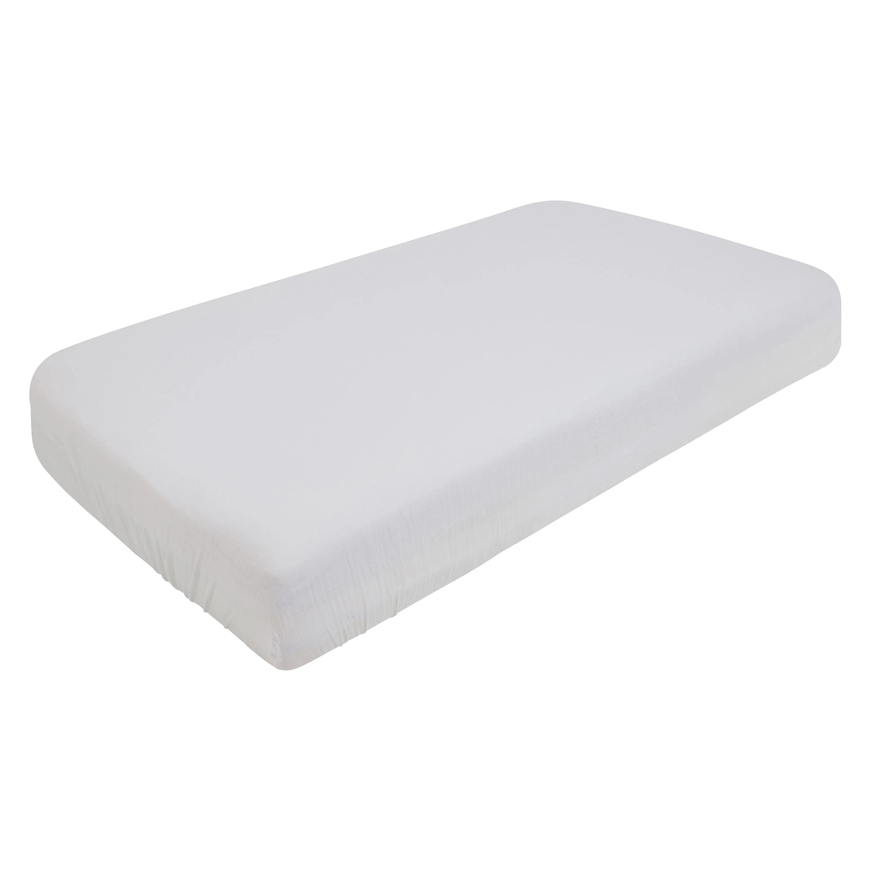 Aden & Anais Essentials White Cotton Muslin Crib Sheet