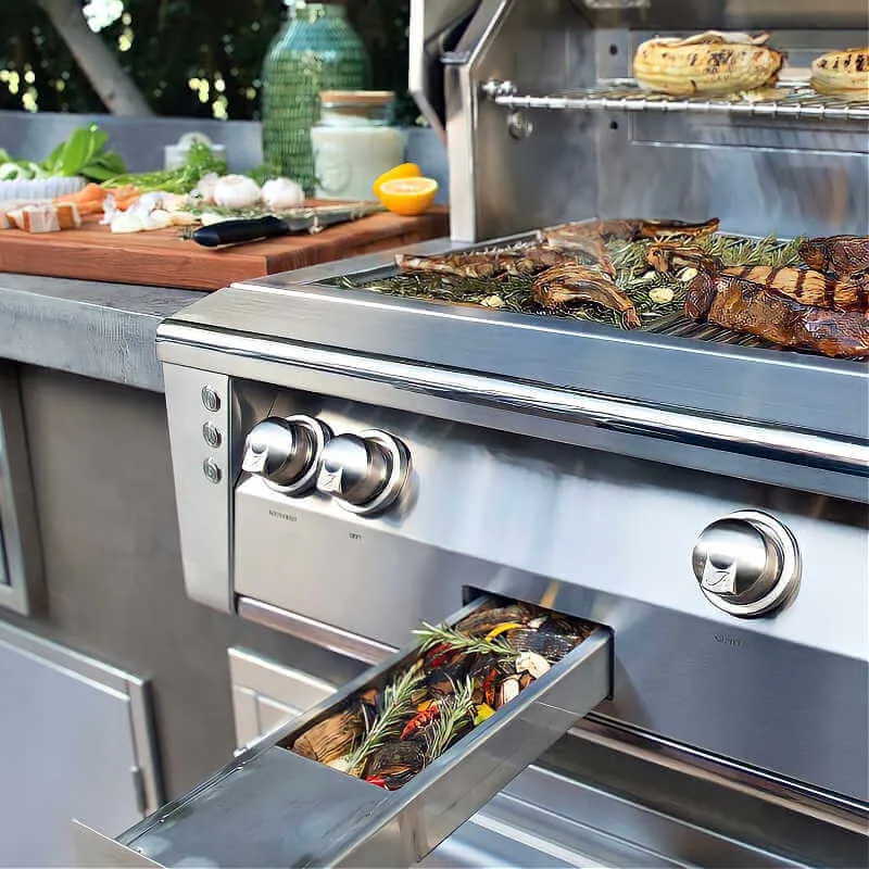 Alfresco ALXE 30-Inch Freestanding Gas Grill with Rotisserie