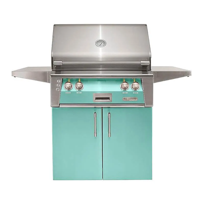 Alfresco ALXE 30-Inch Freestanding Gas Grill with Rotisserie