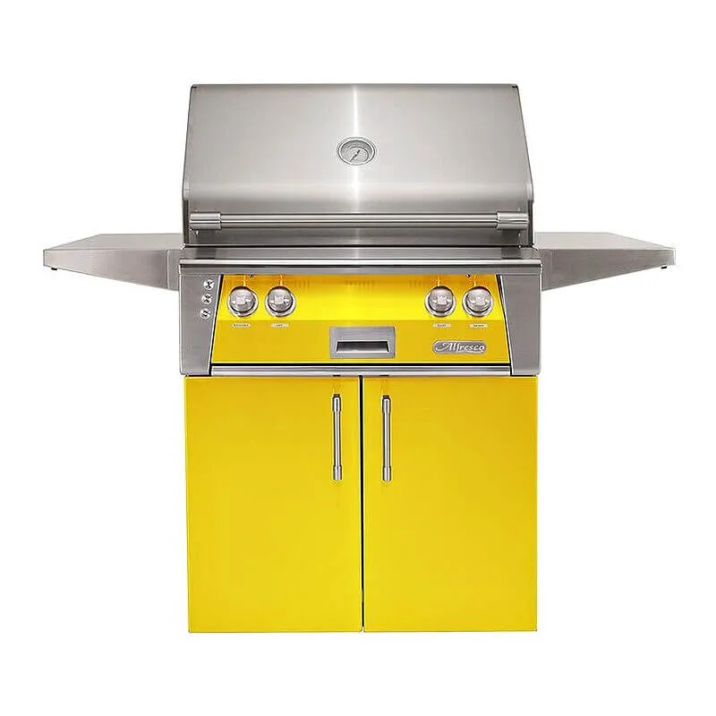 Alfresco ALXE 30-Inch Freestanding Gas Grill with Rotisserie