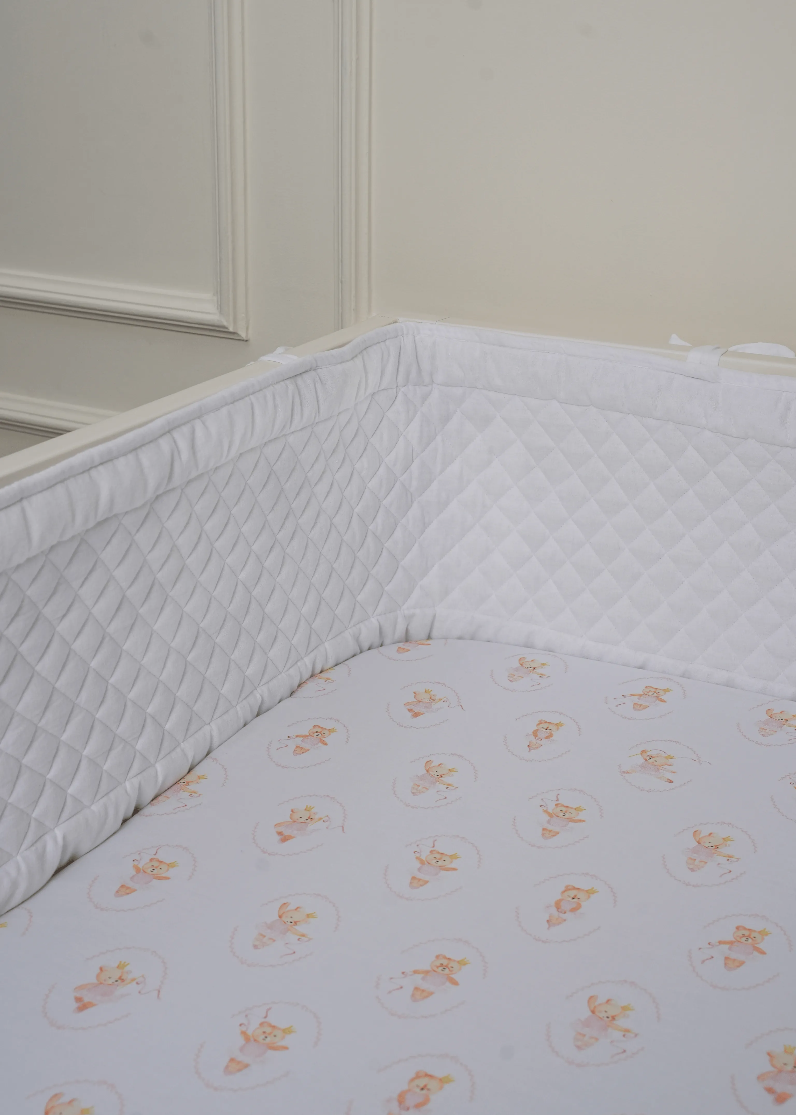 Ballerina Bear Fitted Cot Sheet