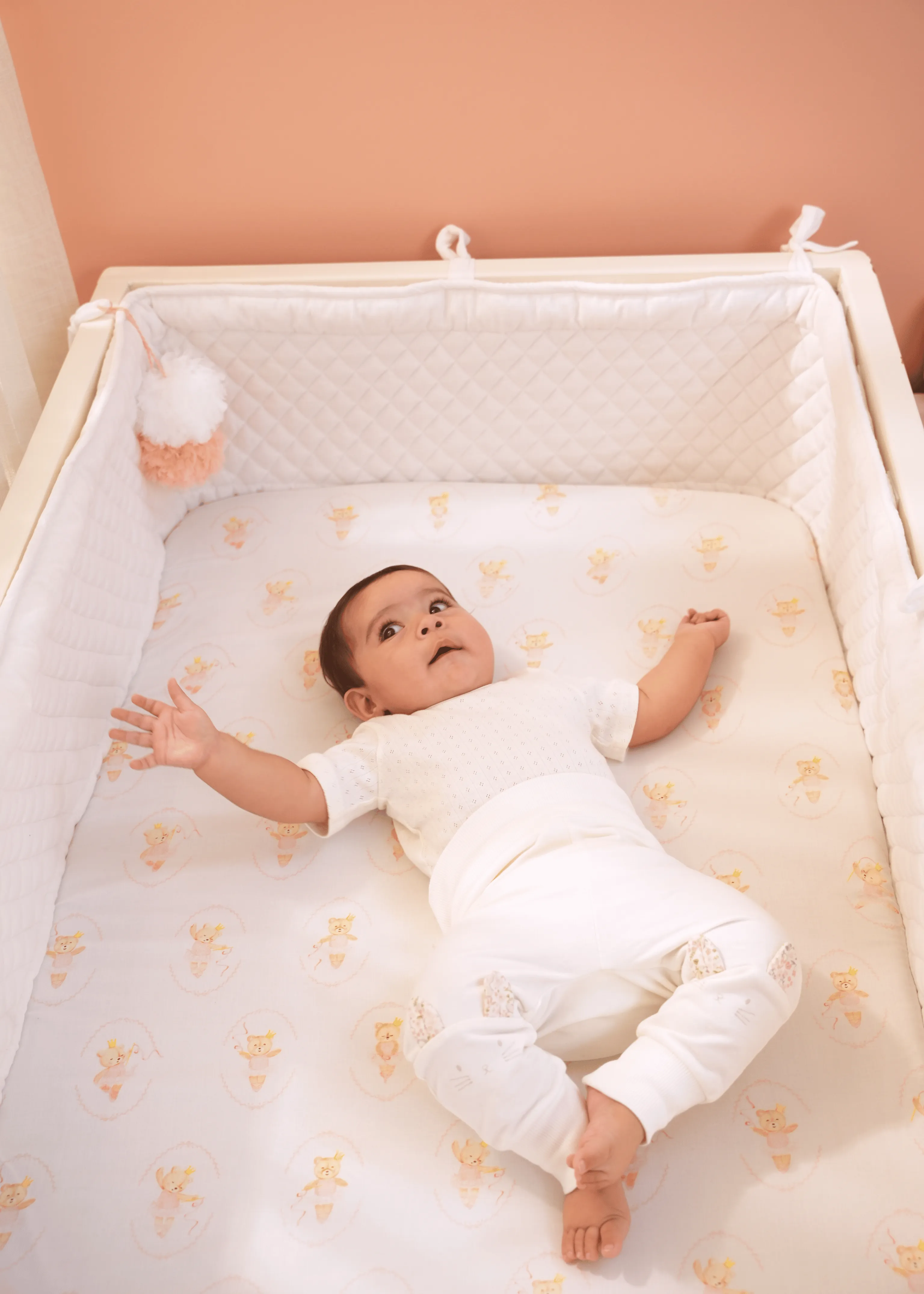 Ballerina Bear Fitted Cot Sheet