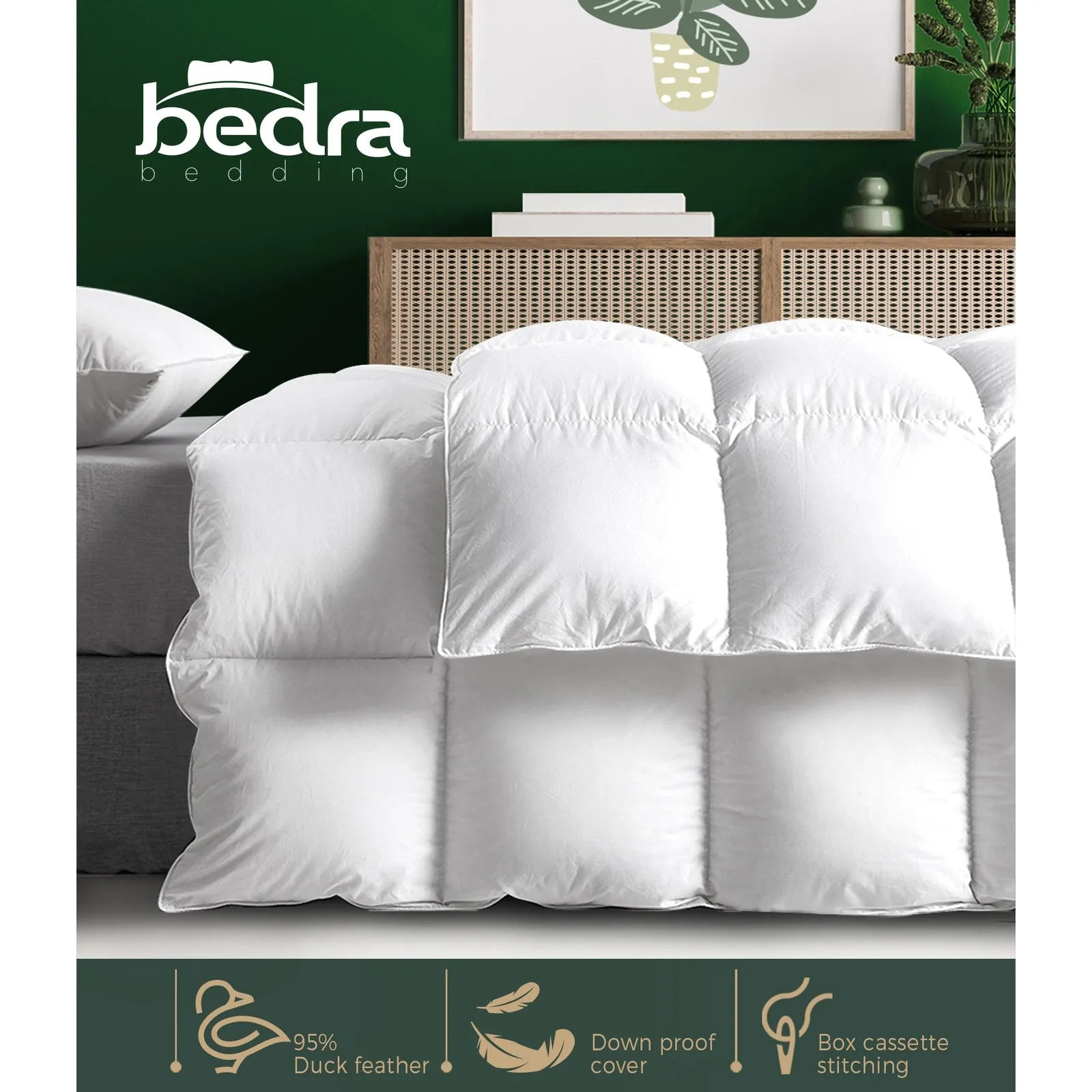Bedra Duck Down Feather Quilt 700GSM Blanket Duvet Doona All Season King