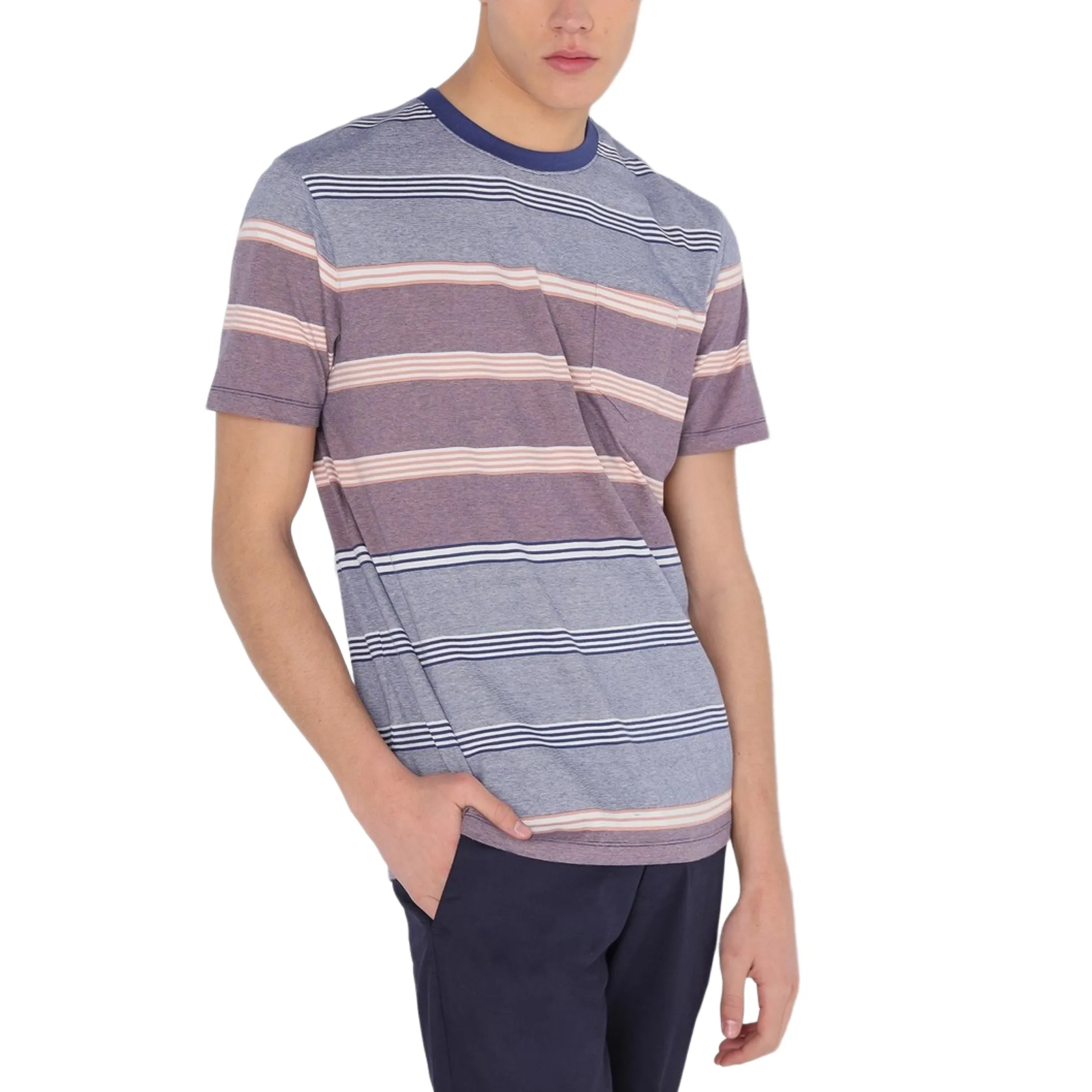 Bendorff striped cotton t-shirt blue/purple