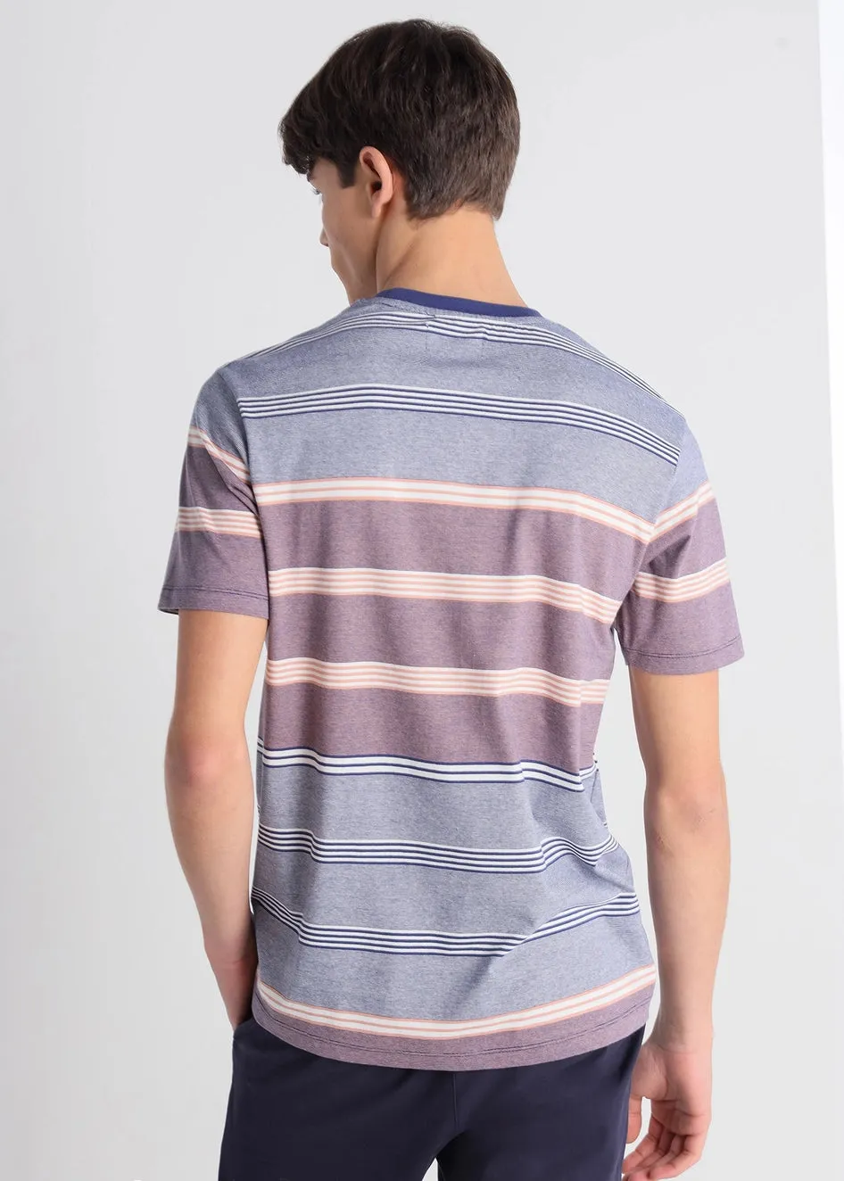Bendorff striped cotton t-shirt blue/purple