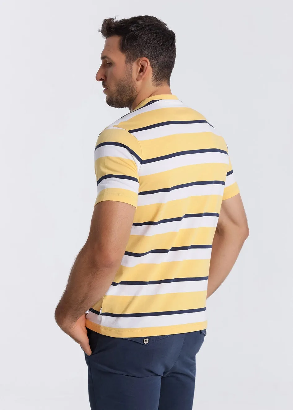 Bendorff striped cotton t-shirt yellow
