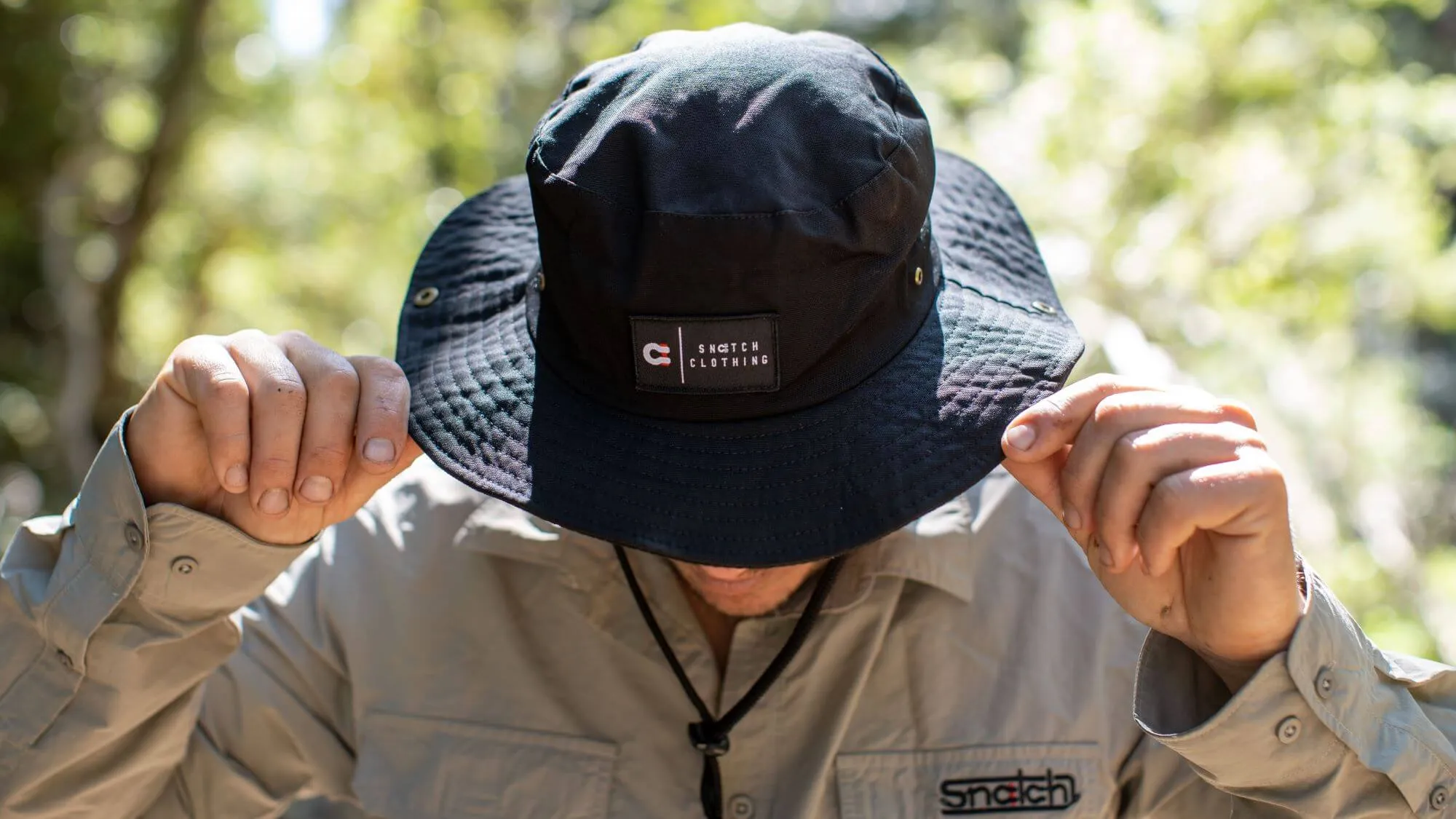 Brim Hat Cotton Canvas Black