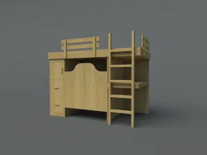 Bunk Beds For Kids DIY Plans - 3 In 1 Desk Chest Storage Organizer Workstation Woodworking