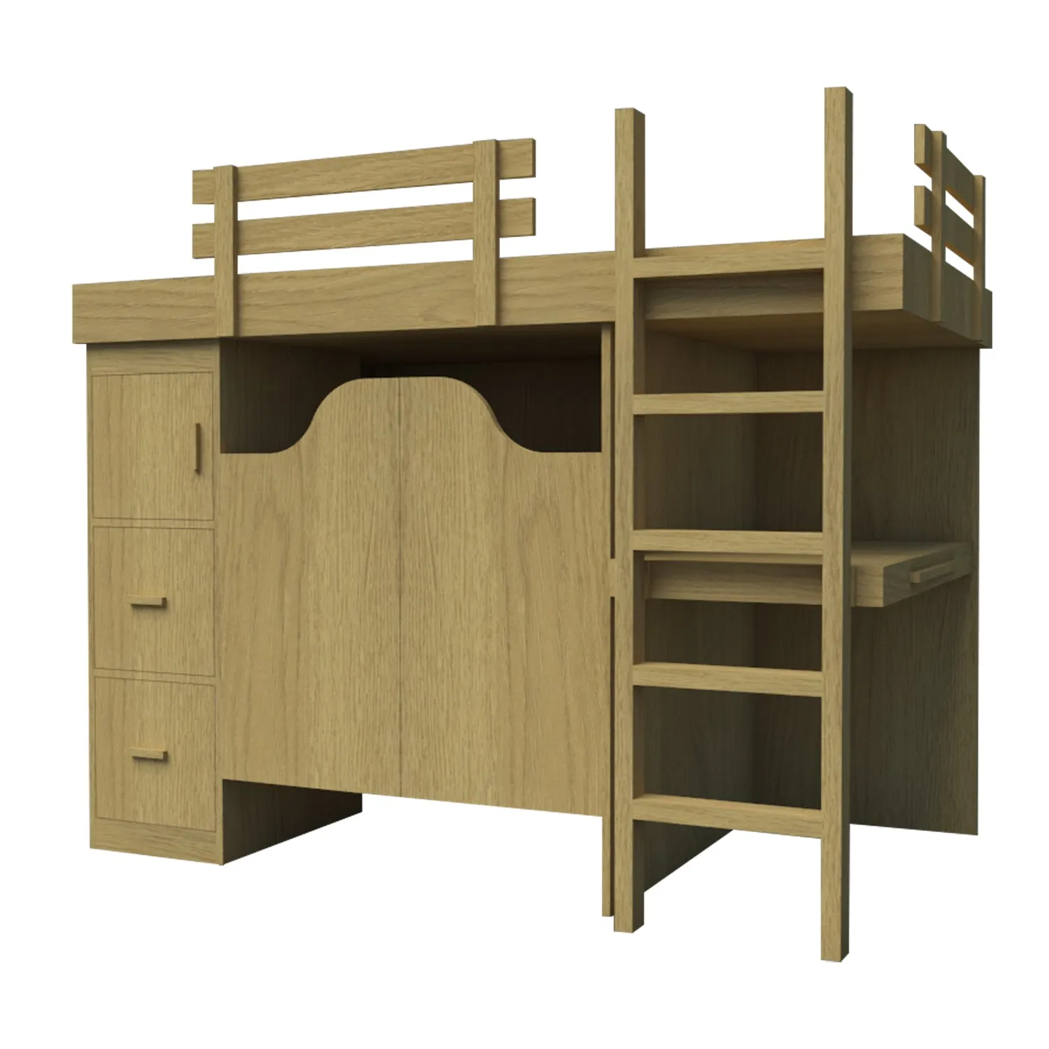 Bunk Beds For Kids DIY Plans - 3 In 1 Desk Chest Storage Organizer Workstation Woodworking