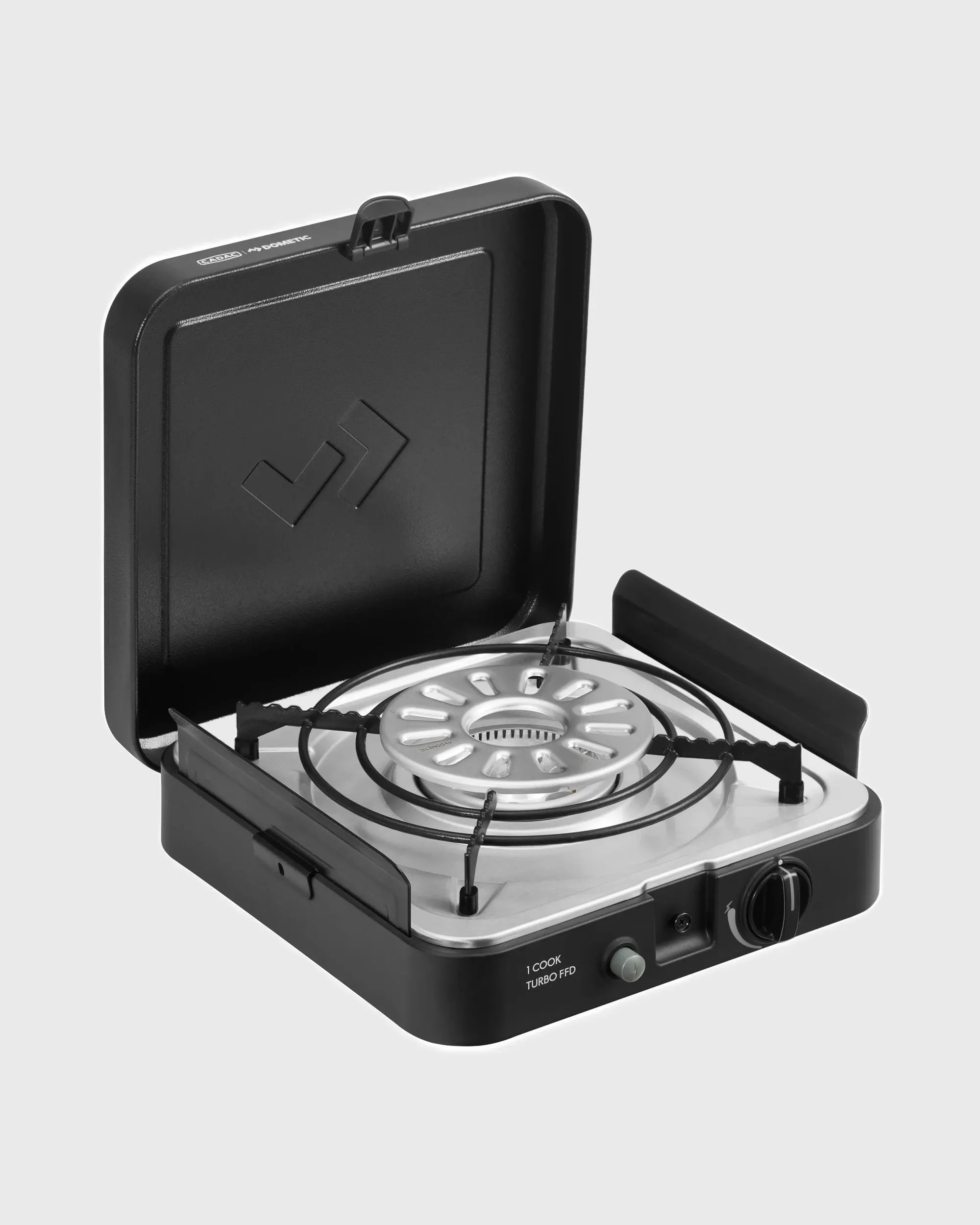 CADAC Dometic 1 Cook Turbo FFD Flat Grill Plate QR - Black
