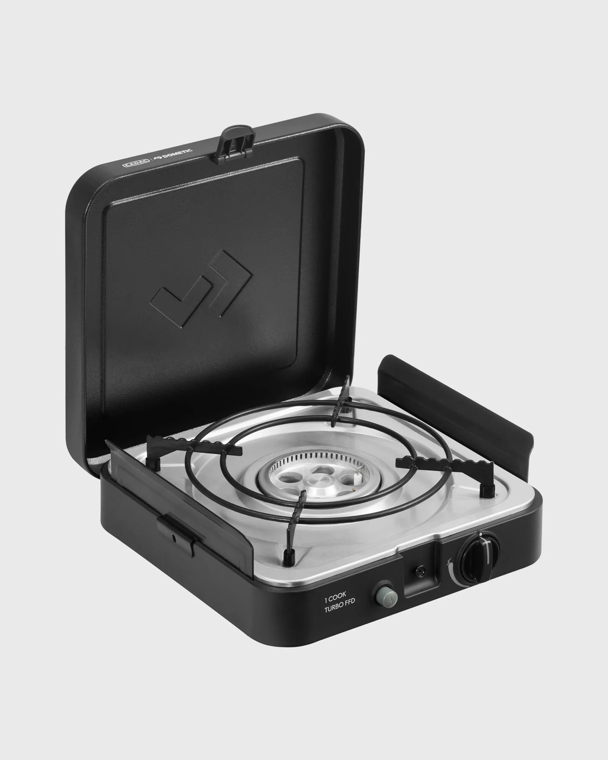 CADAC Dometic 1 Cook Turbo FFD Flat Grill Plate QR - Black