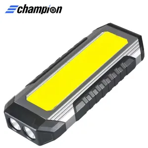 Champion - CP-R839 - 3W COB Rechargeable LED Work Light - 230 Lumens Headlight / 1000 Lumens Sidelight - 1000mAh Rechargeable Battery