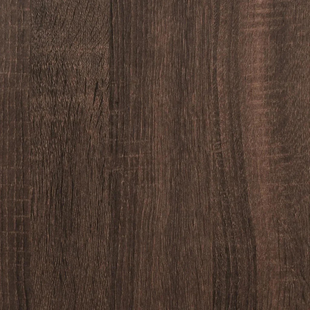 Coffee Table with Infinity LED Brown Oak 70x50x41 cm