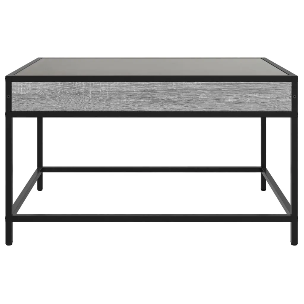 Coffee Table with Infinity LED Grey Sonoma 70x50x41 cm