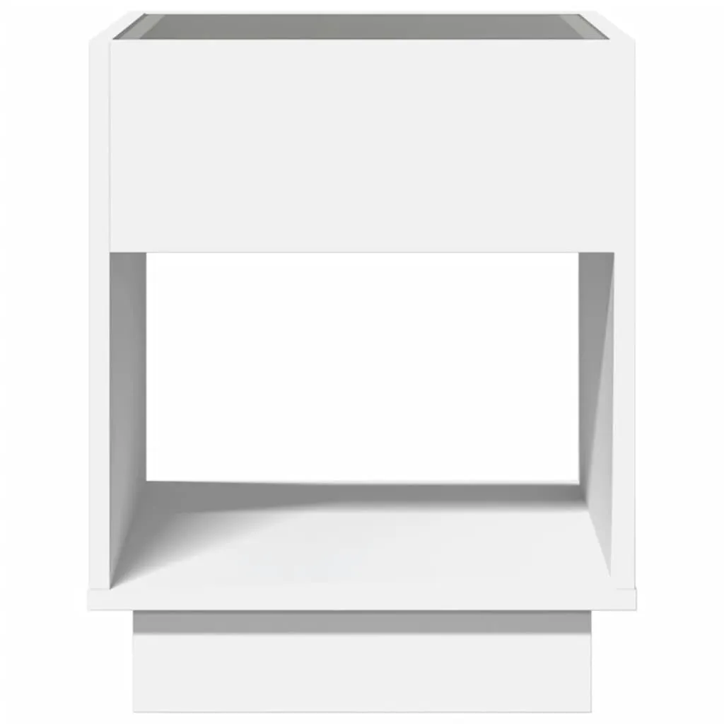 Coffee Table with Infinity LED White 40x40x50 cm