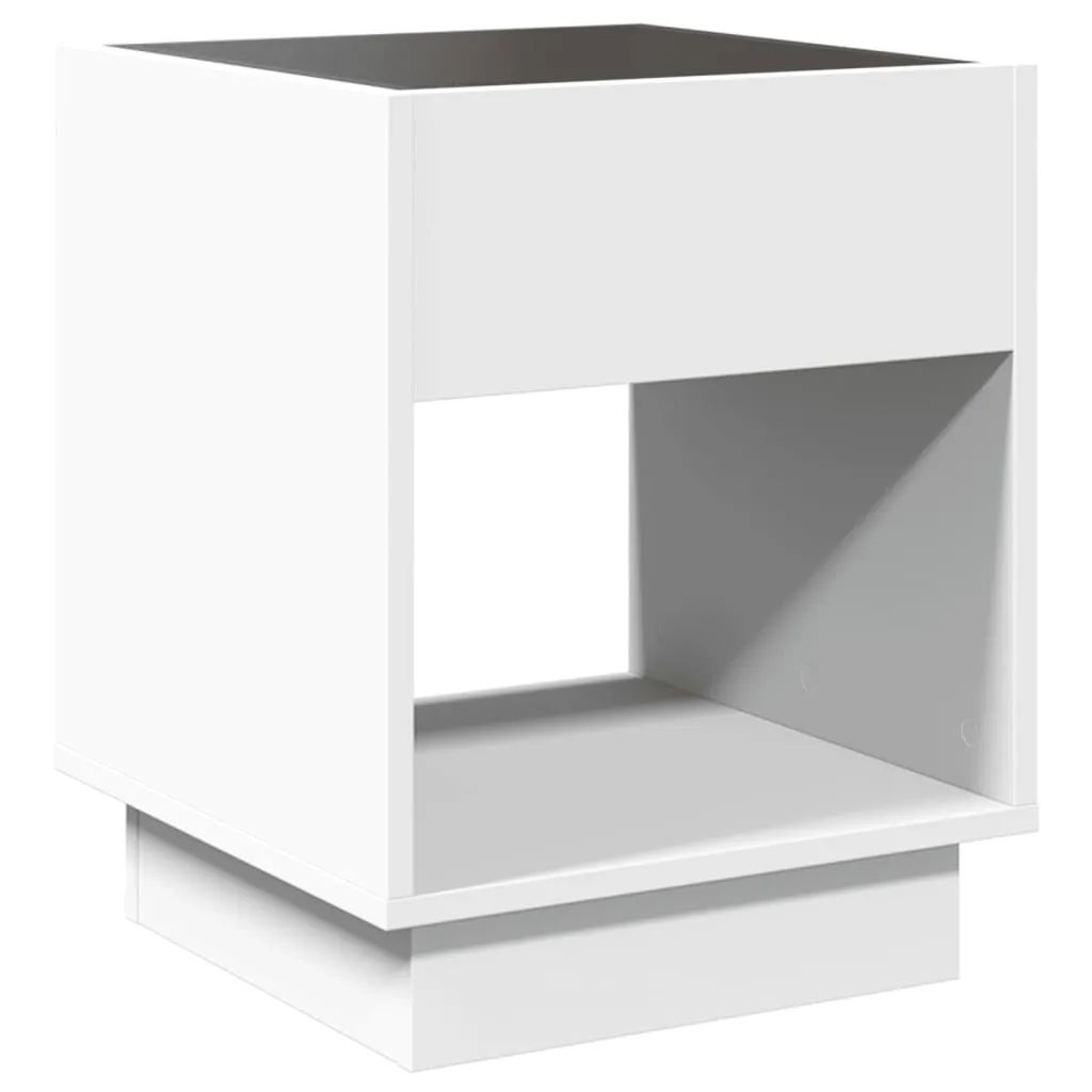 Coffee Table with Infinity LED White 40x40x50 cm