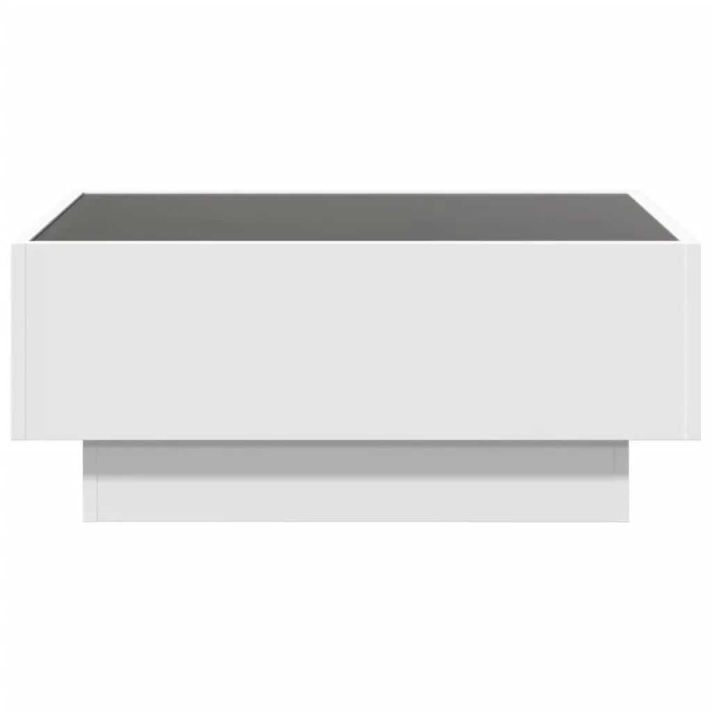 Coffee Table with LED White 70x50x30 cm Engineered Wood
