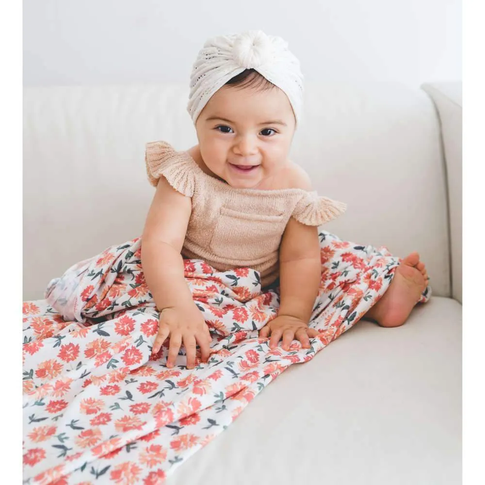 Copper Pearl Knit Swaddle Blanket | Hazel