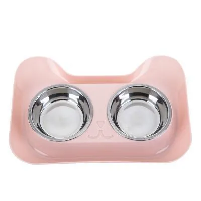 Durable Double Stainless Steel Bowl