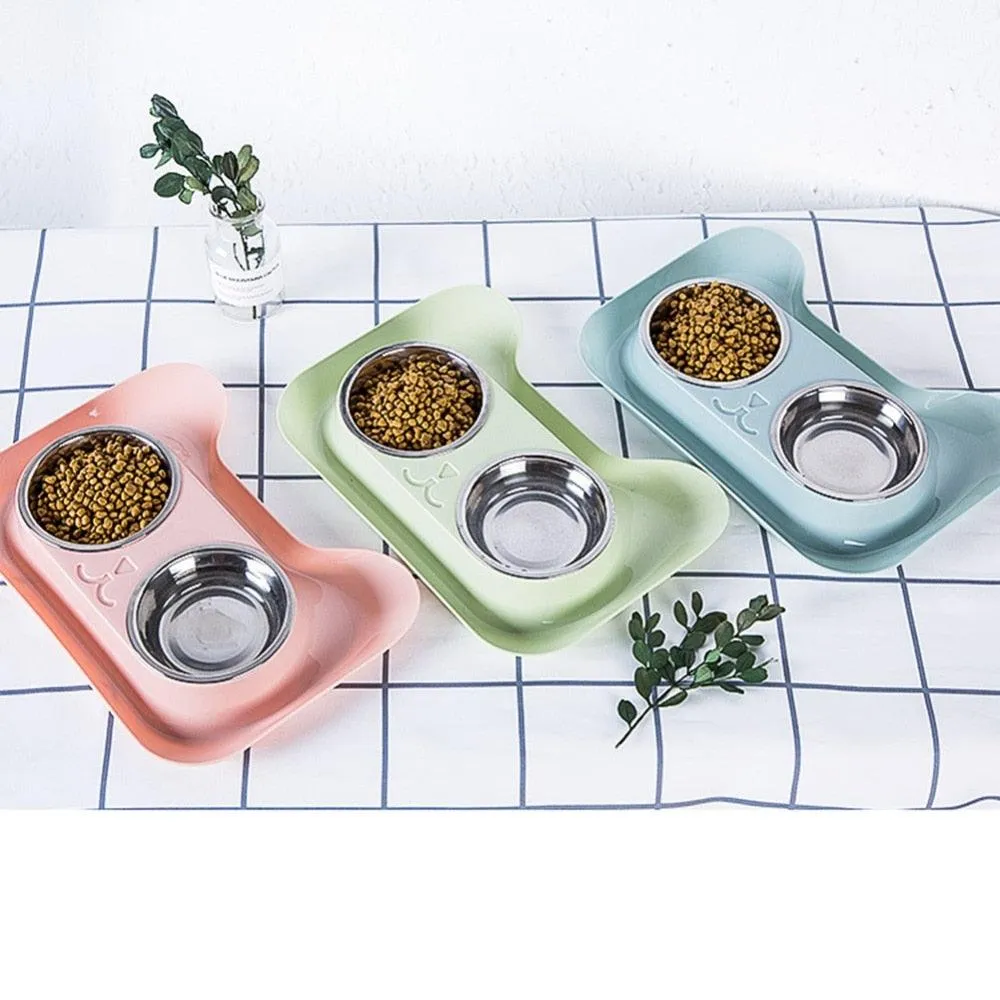 Durable Double Stainless Steel Bowl