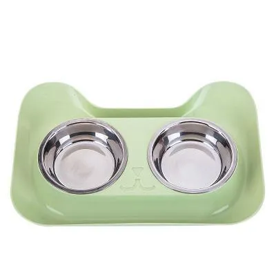 Durable Double Stainless Steel Bowl