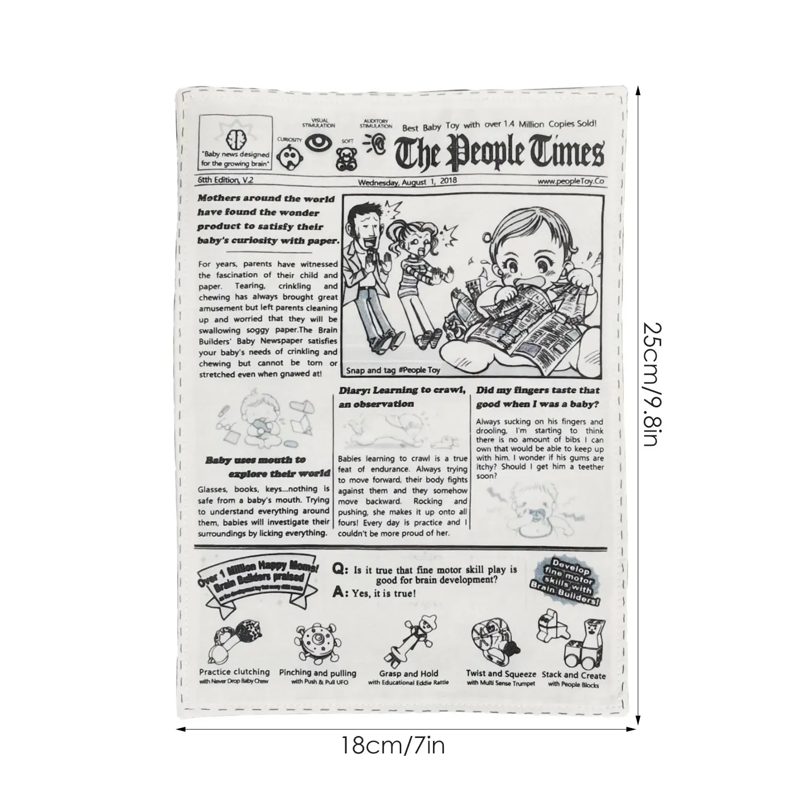 Durable Funny Newspaper Dog Chew Toy