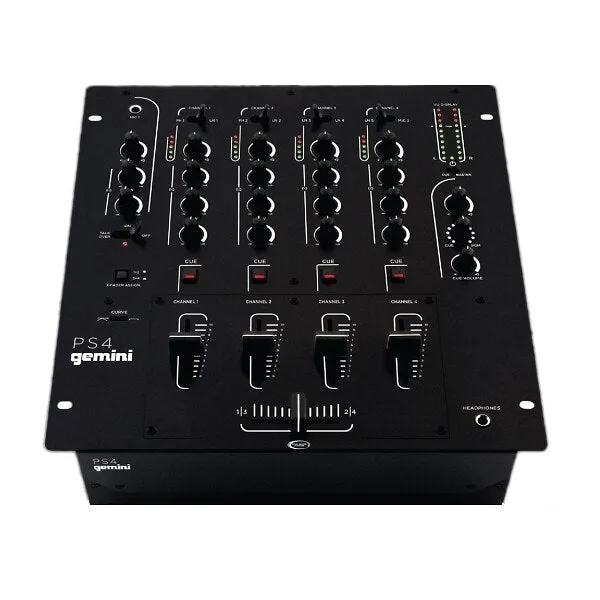 Gemini PS4 Professional 12.5 4-Channel Stereo DJ Mixer"