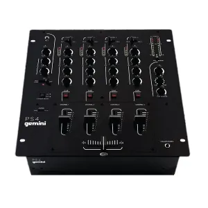 Gemini PS4 Professional 12.5 4-Channel Stereo DJ Mixer"