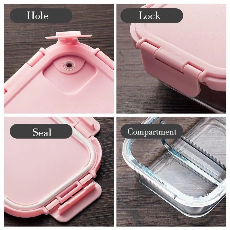 Glass Lunch Box with Durable Locking Lid