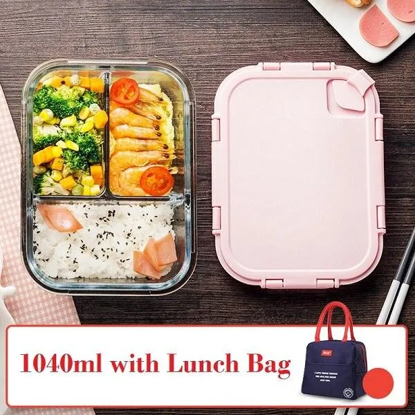 Glass Lunch Box with Durable Locking Lid