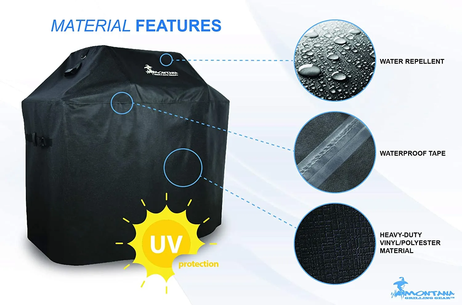 Heavy Duty 90" BBQ Cover PTCLH90 by Montana