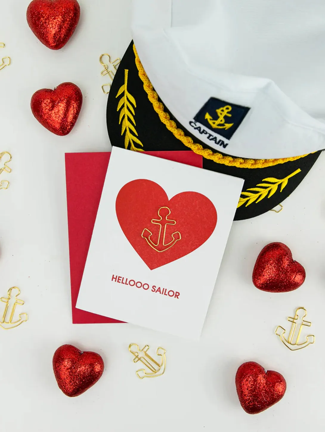 Hellooo Sailor - Paper Clip Letterpress Card