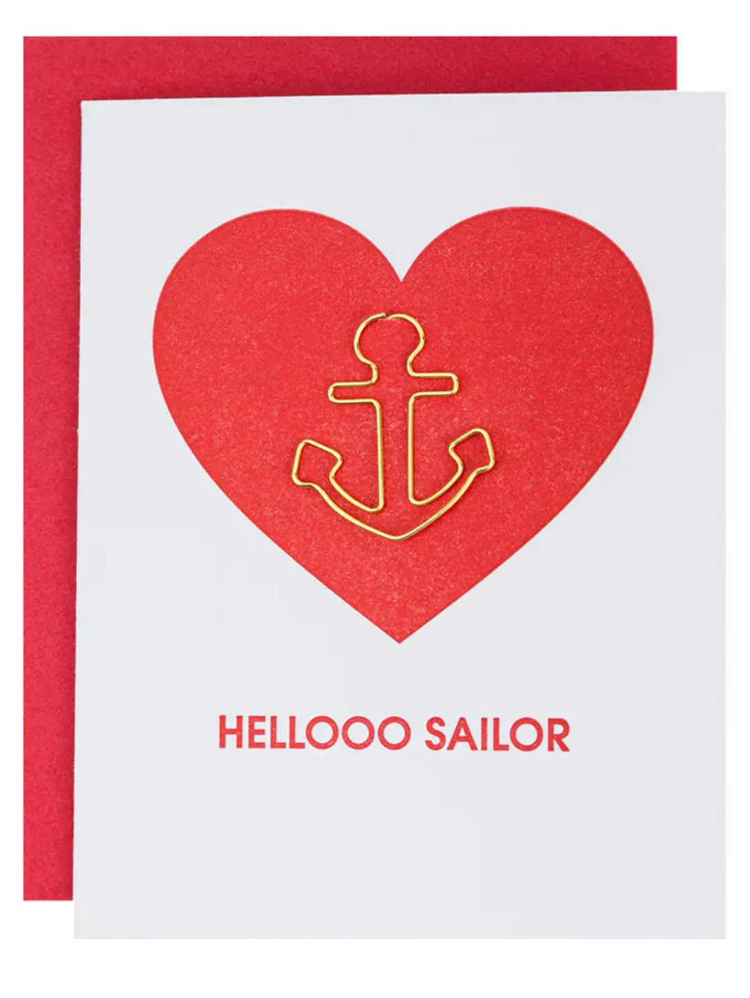 Hellooo Sailor - Paper Clip Letterpress Card