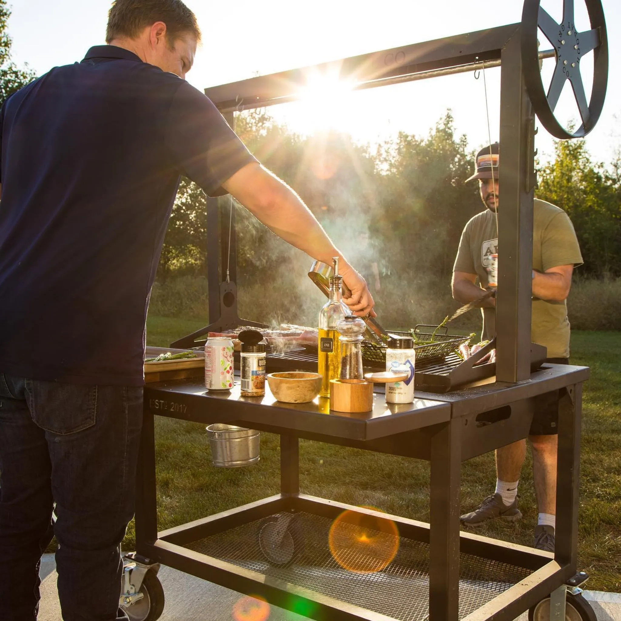 Hooray Grill Company 40" Open Fire Grill with Rotisserie