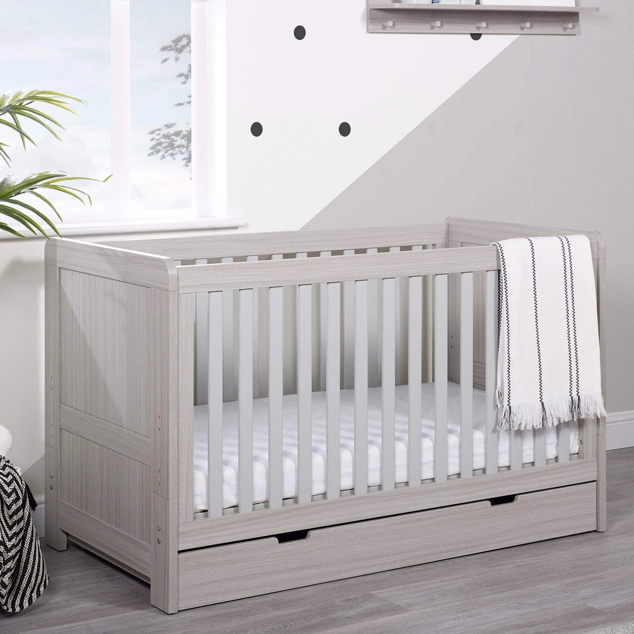 Ickle Bubba Pembrey 2 Piece Furniture Set and Under Drawer Ash Grey