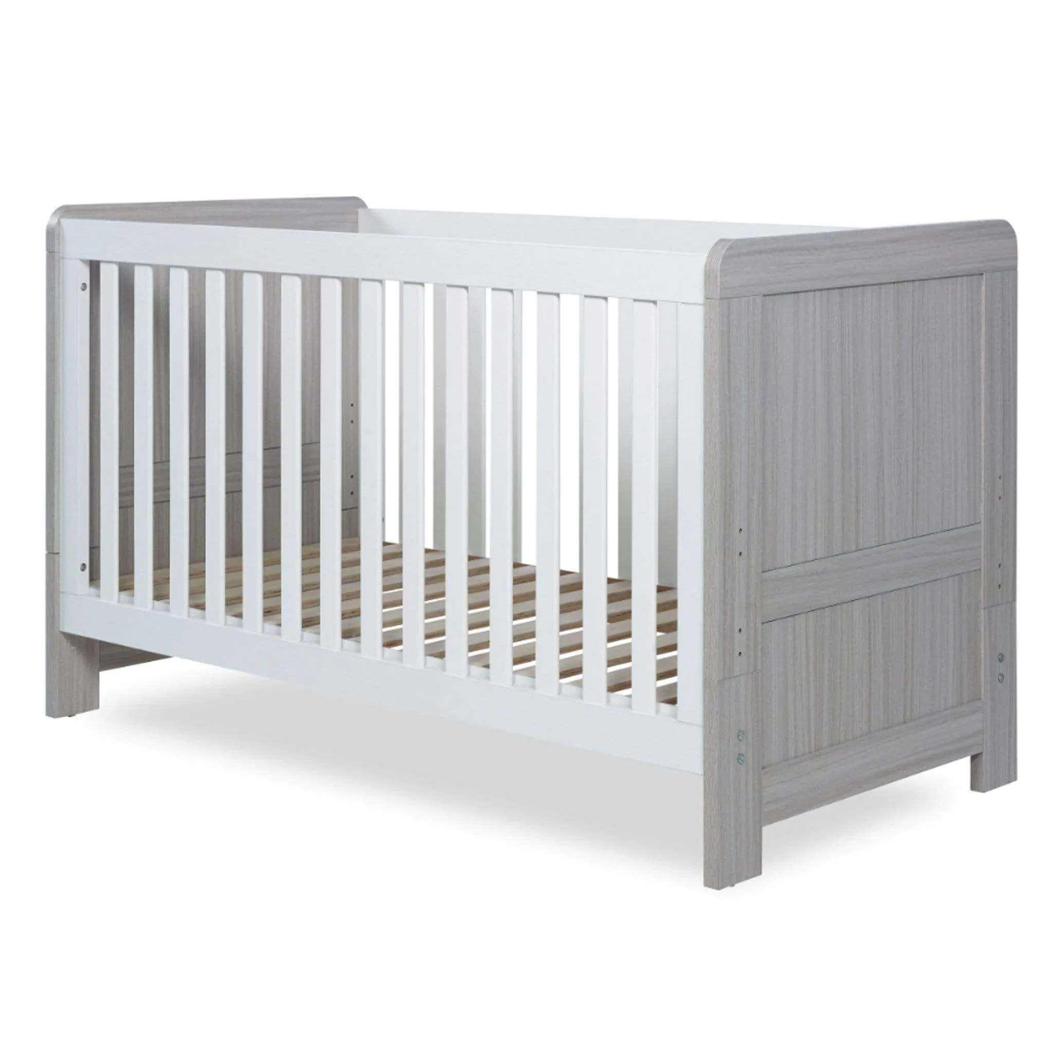 Ickle Bubba Pembrey Cot Bed Ash Grey & White