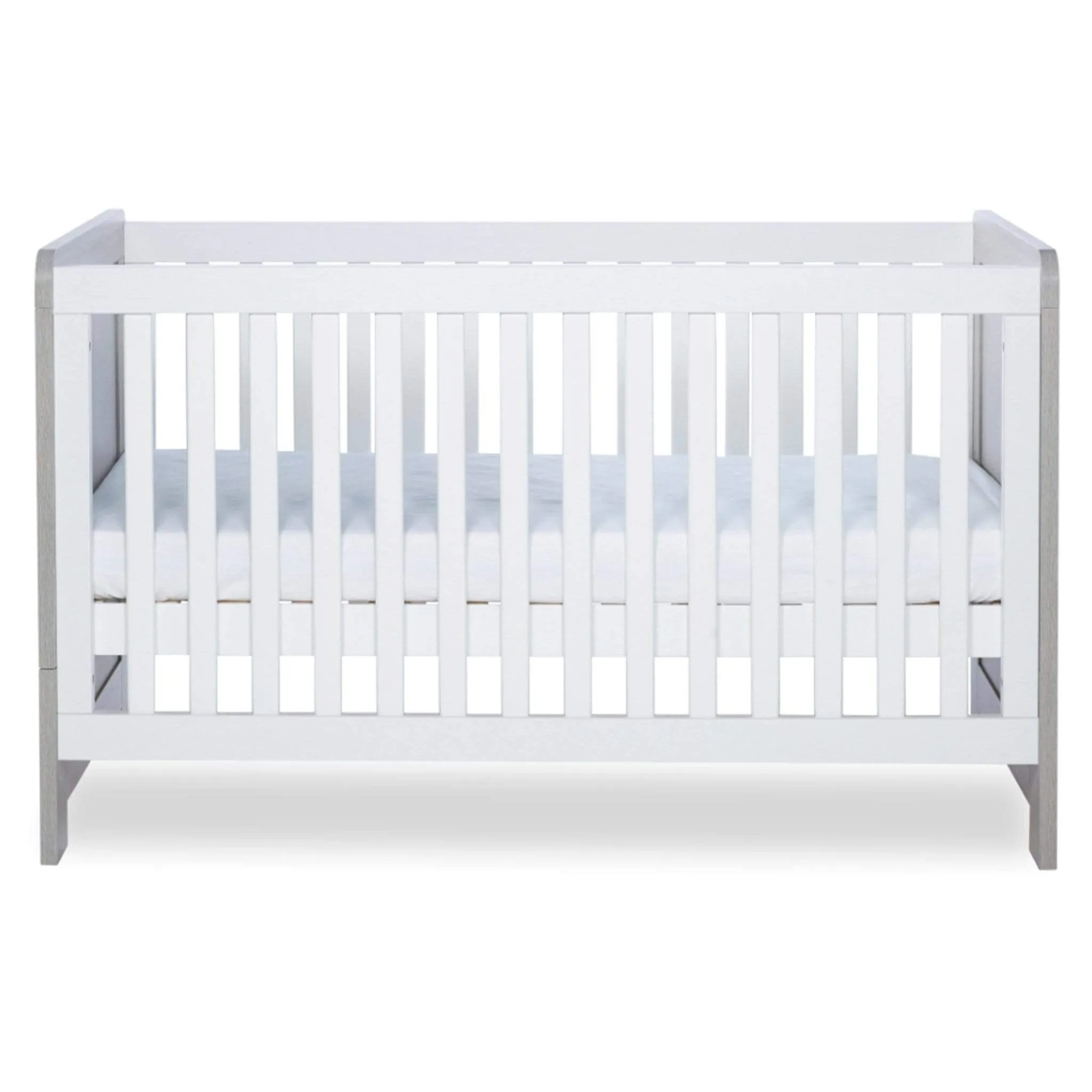 Ickle Bubba Pembrey Cot Bed Ash Grey & White