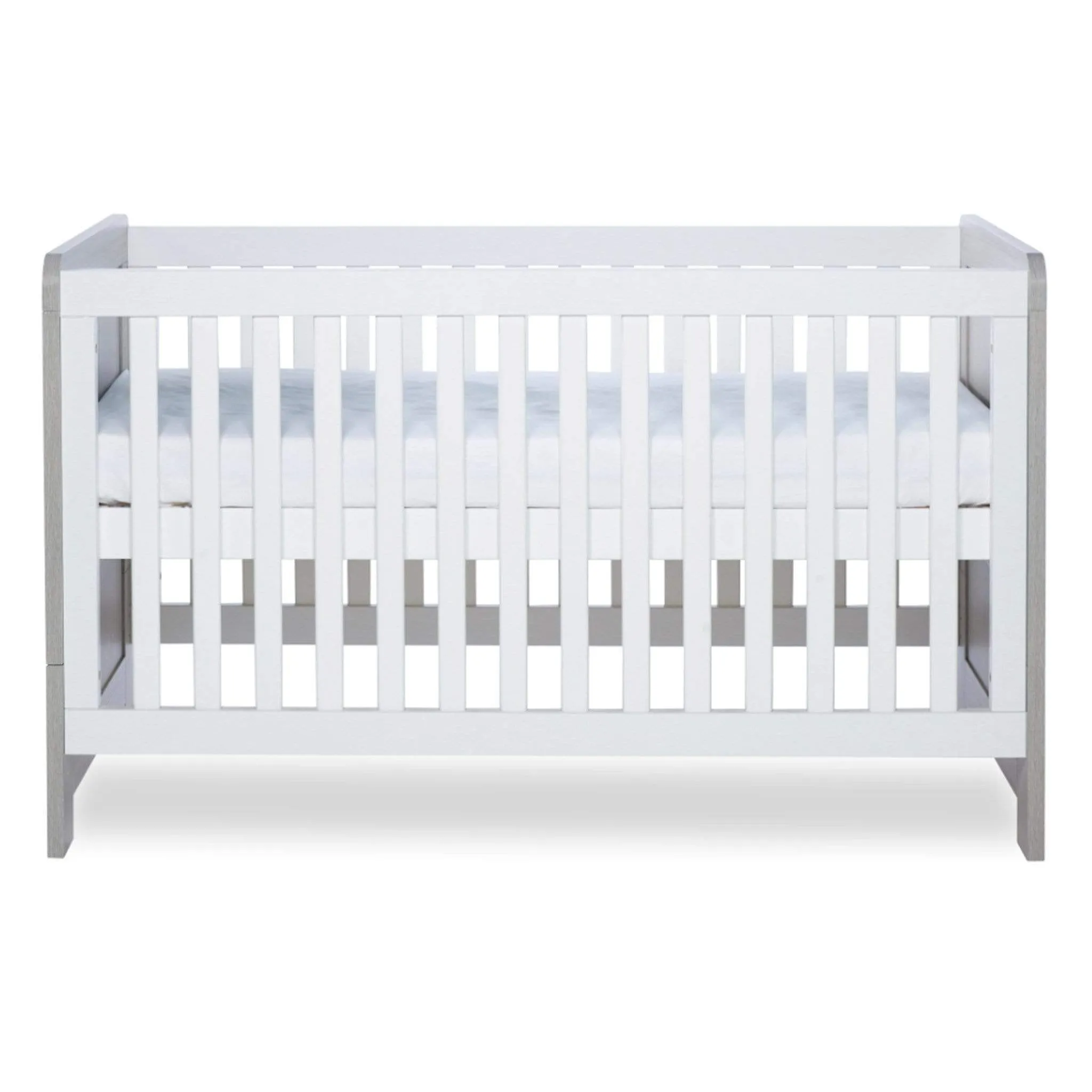 Ickle Bubba Pembrey Cot Bed Ash Grey & White