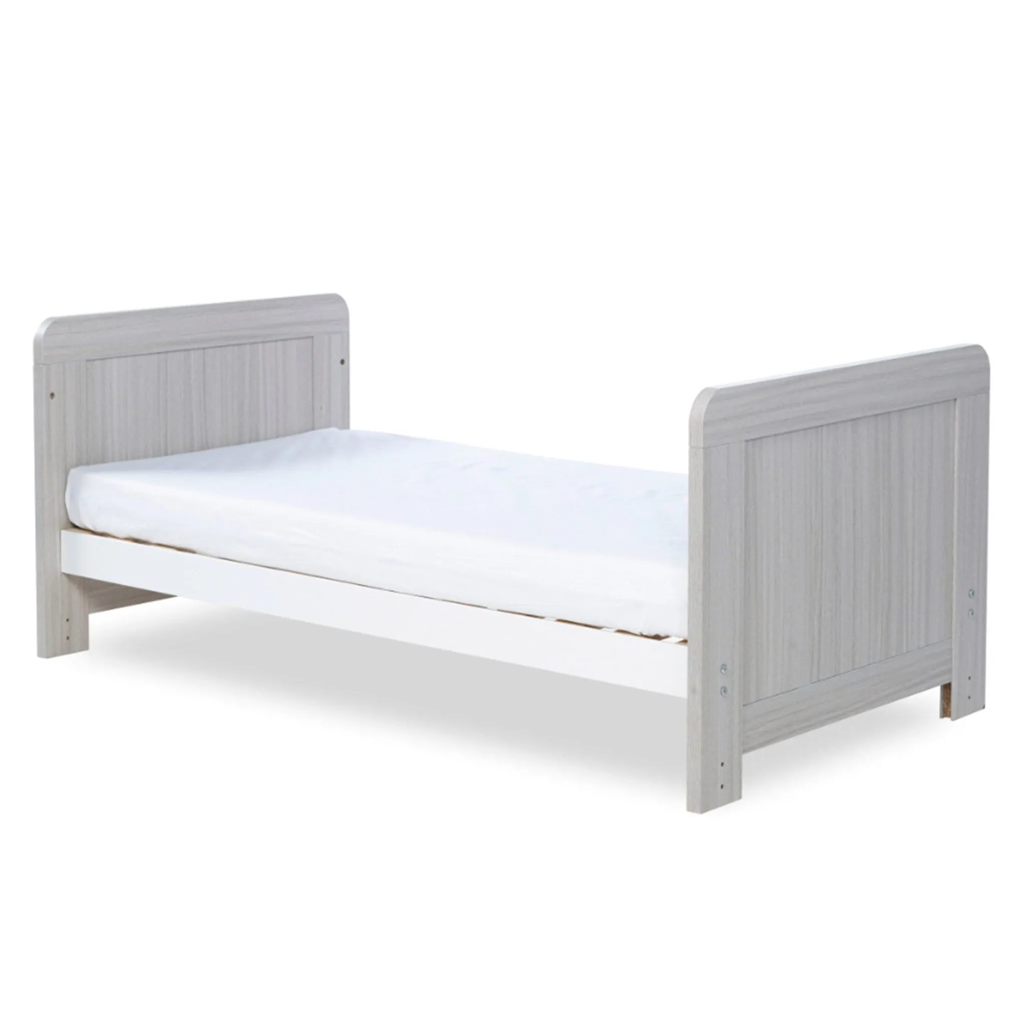 Ickle Bubba Pembrey Cot Bed Ash Grey & White