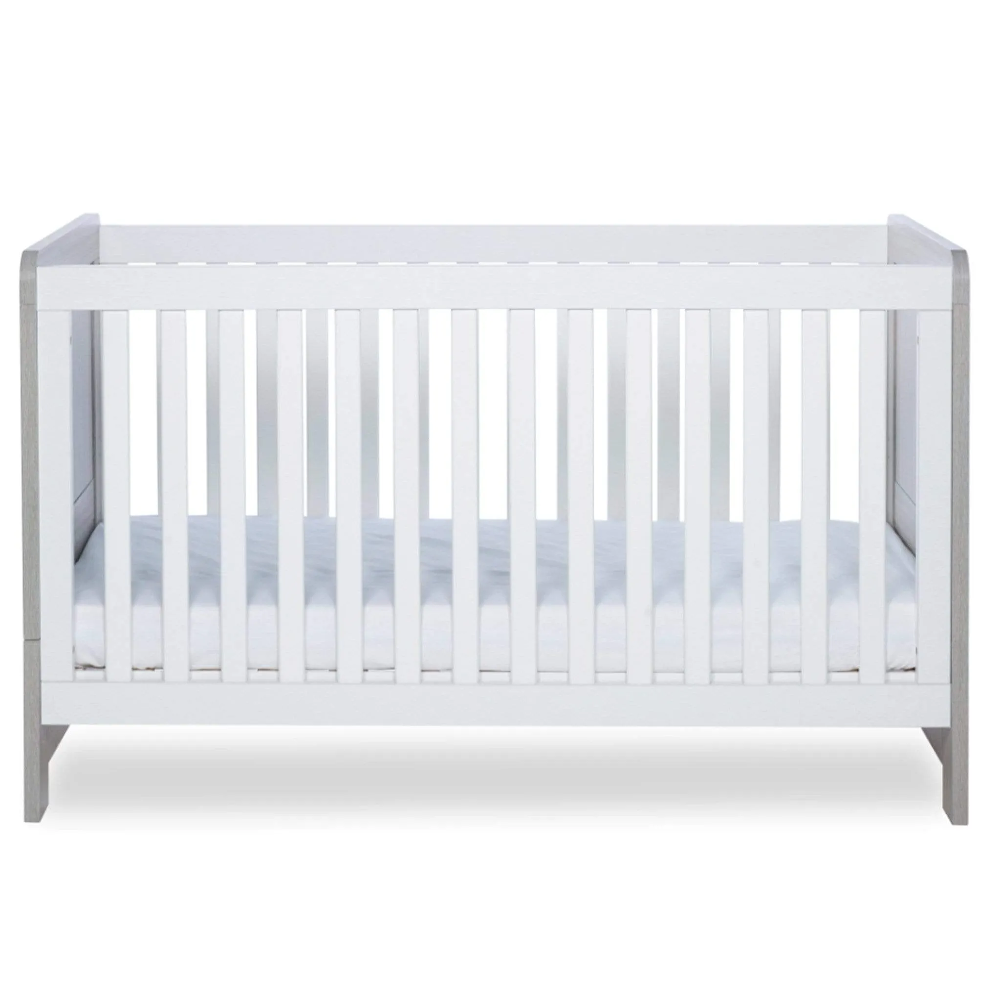 Ickle Bubba Pembrey Cot Bed Ash Grey & White