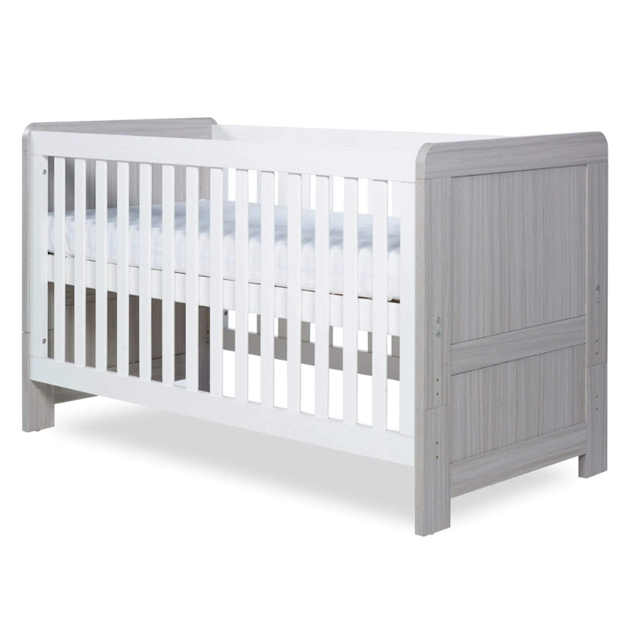 Ickle Bubba Pembrey Cot Bed Ash Grey & White