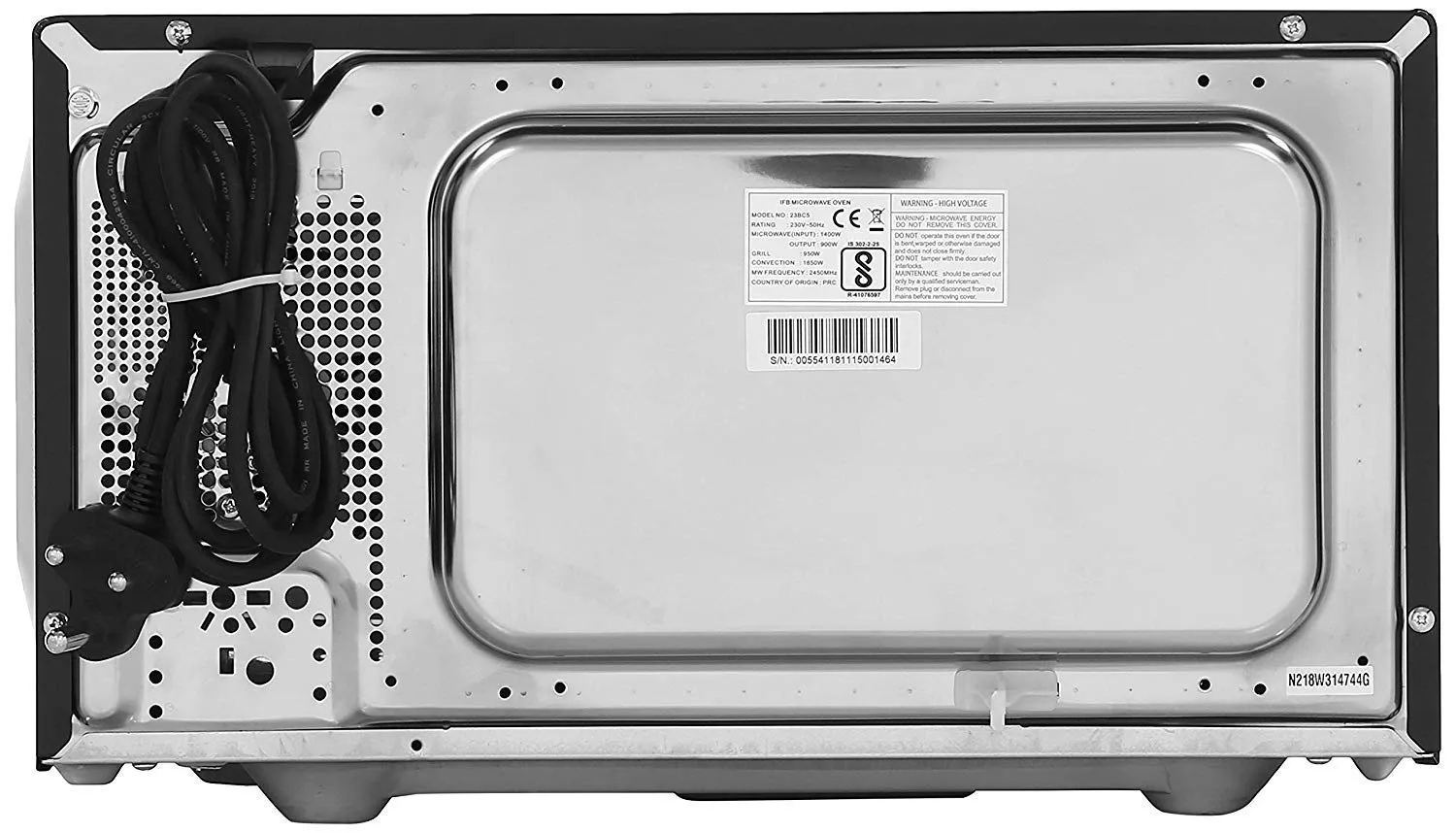 IFB 23BC5 23 L Convection Microwave Oven (Black, Touch Keypad, Keep Warm, Steam Clean, Grill & Bake, 3-Year Magnetron Warranty)
