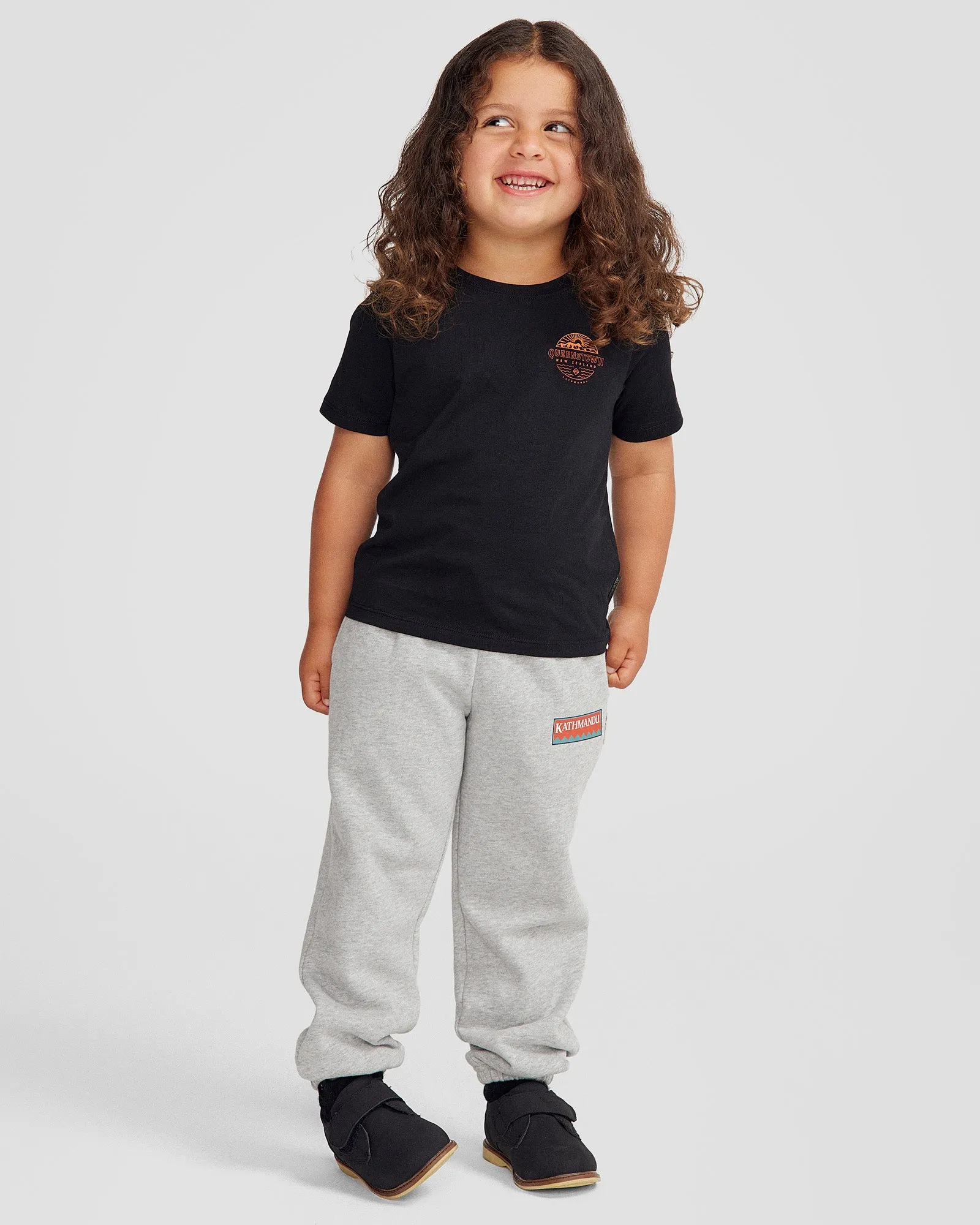 Kids' Queenstown Organic Cotton T-shirt - Black Stingray
