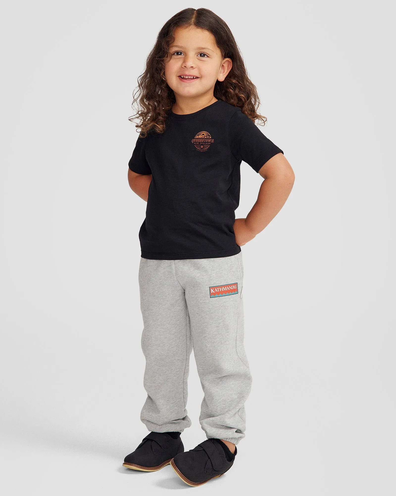Kids' Queenstown Organic Cotton T-shirt - Black Stingray