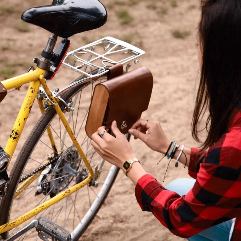 Leather Bicycle Bag - "Pocket Pannier"