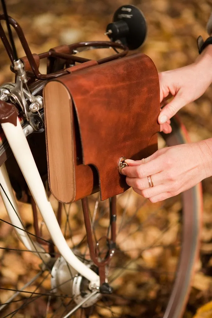 Leather Bicycle Bag - "Pocket Pannier"