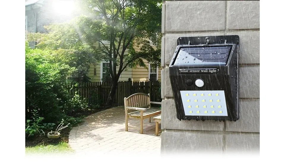 LED flashlight outdoor sensor wall waterproof solar garden street light sensor automatically lamp motion public road Night blubs