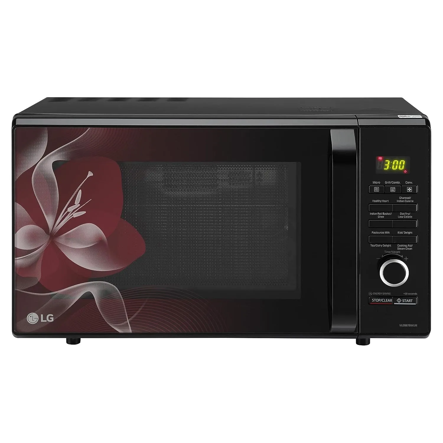 LG MJ2887BWUM 28 L Charcoal Convection Healthy Microwave Oven (Black, 360 Motorised Rotisserie)